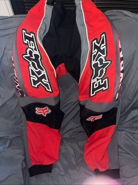 Fox Racing 180 Red and Gray MX Motocross Pants